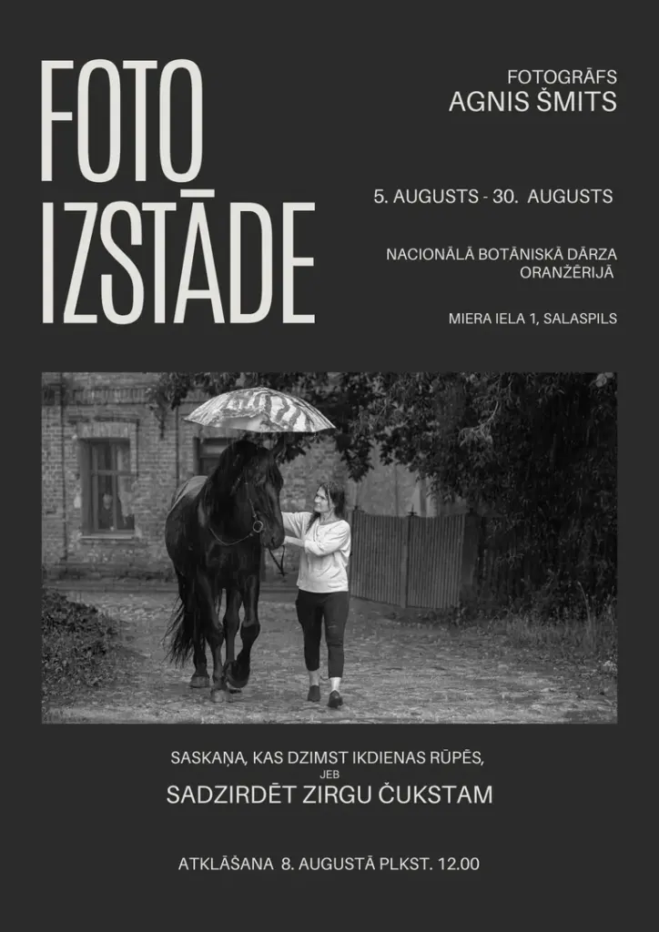 “Sadzirdēt zirgu čukstam” Salaspilī līdz 30. augustam